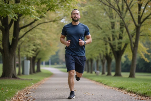 Férfi, aki rendszeresen sportol